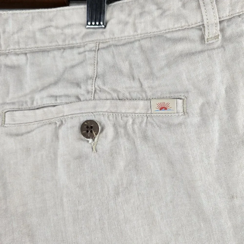 Faherty Tradewinds Shorts Mens‎ Size 40 Mauve Linen Blend Beach Travel